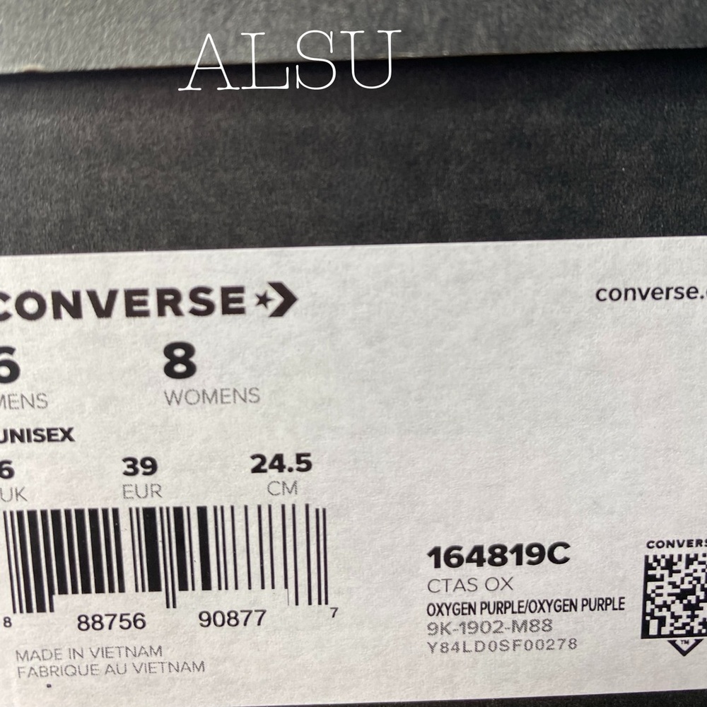 Converse Ctas Canvas Low Top Purple Oxygen W - Picture 7 of 8